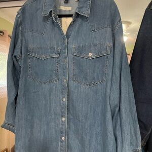 Denim Button-Up Shirt